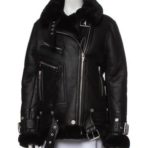The Arrivals Women’s Moya Leather & Shearling Trim Jacket